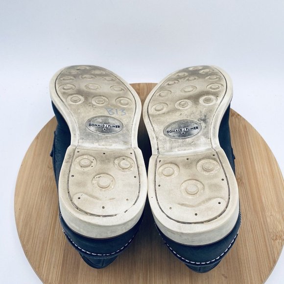 Donald J. Pliner Navy Blue Leather Penny Loafers main image 7